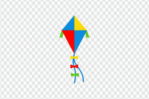 Vibrant Makar Sankranti Festival Kite Illustration Clipart PNG