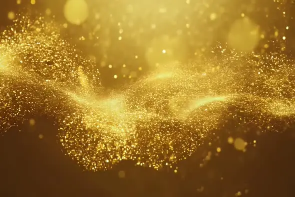 Luxurious Golden Particle Wave Background Animation