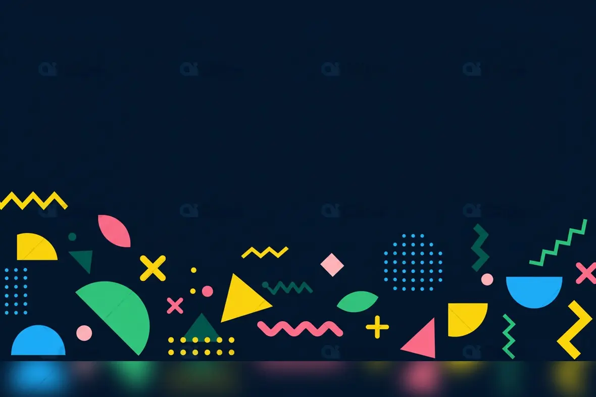 Colorful Memphis Style Background
