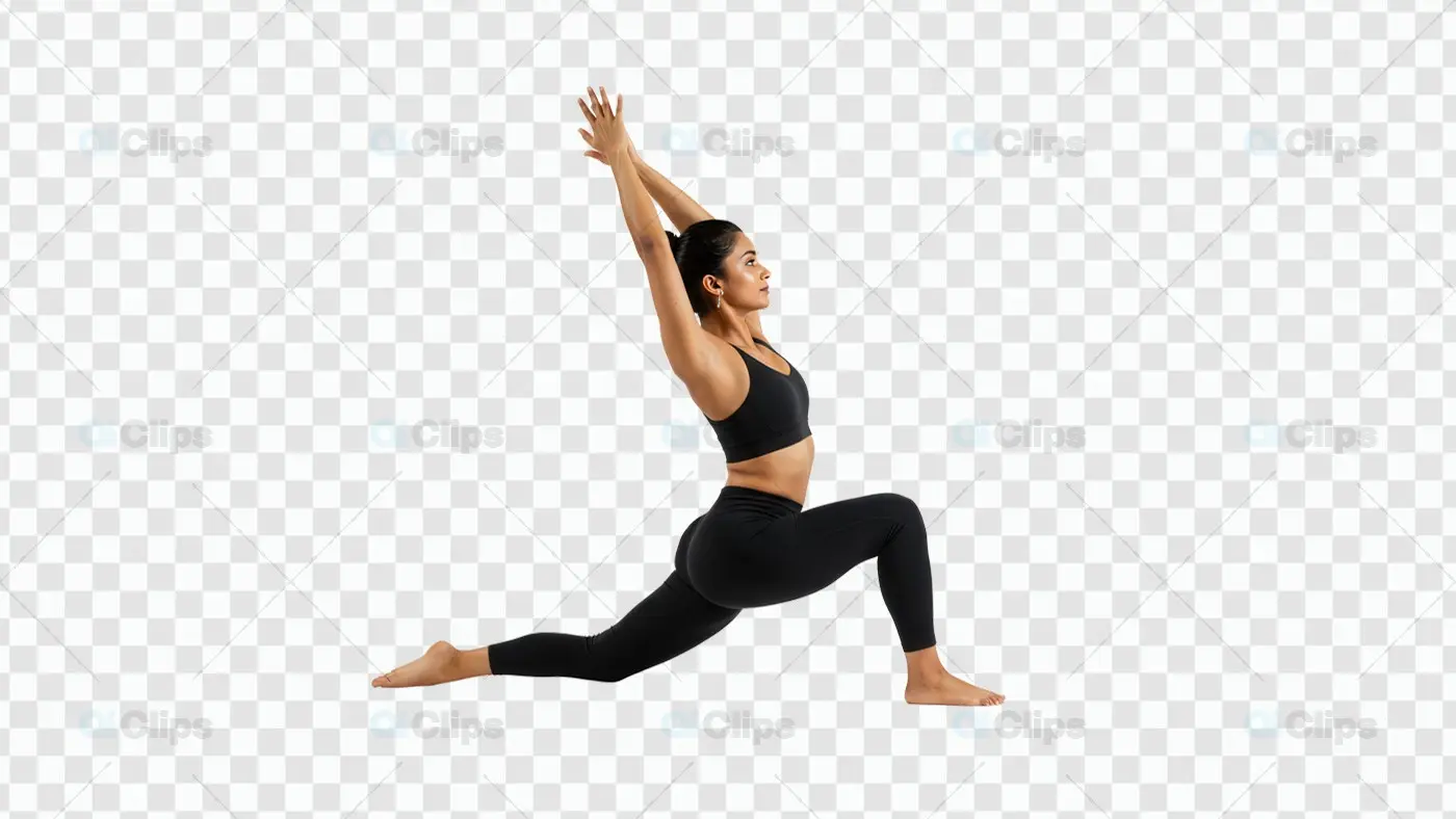 Dynamic Yoga Pose PNG Mockup for Creative Projects