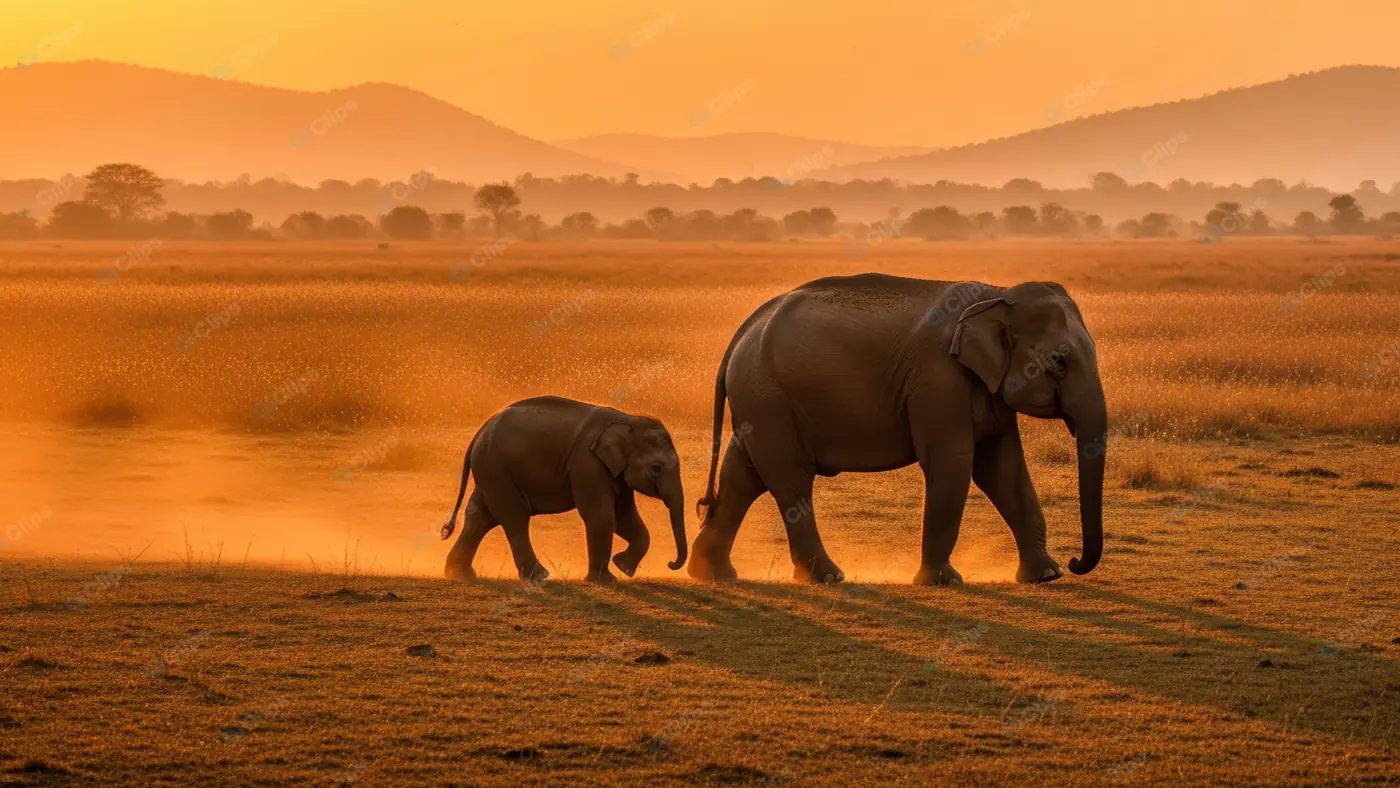 Sunset Elephant Journey
