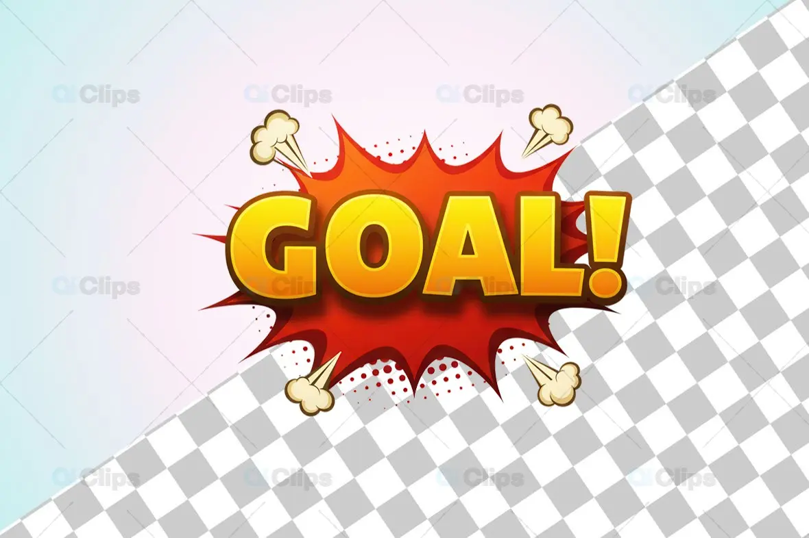 3D "Goal!" Explosion Text Icon