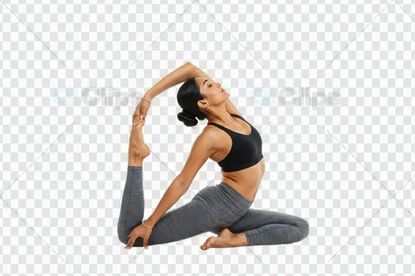Yoga Pose Mockup PNG - Transparent Background