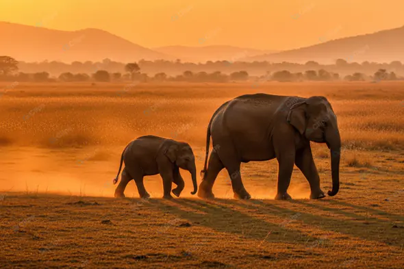 Sunset Elephant Journey