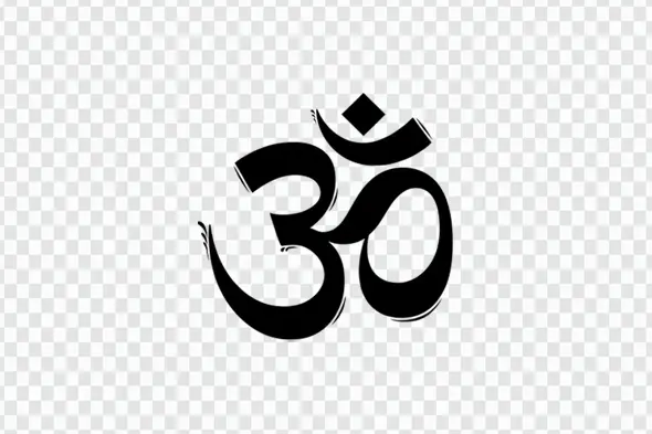 Brush Stroke Om Aum Sacred Symbol Clipart PNG