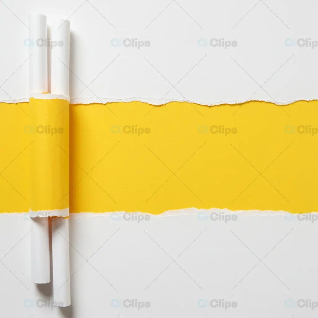 Torn Paper Reveal Yellow Band Creative Background
