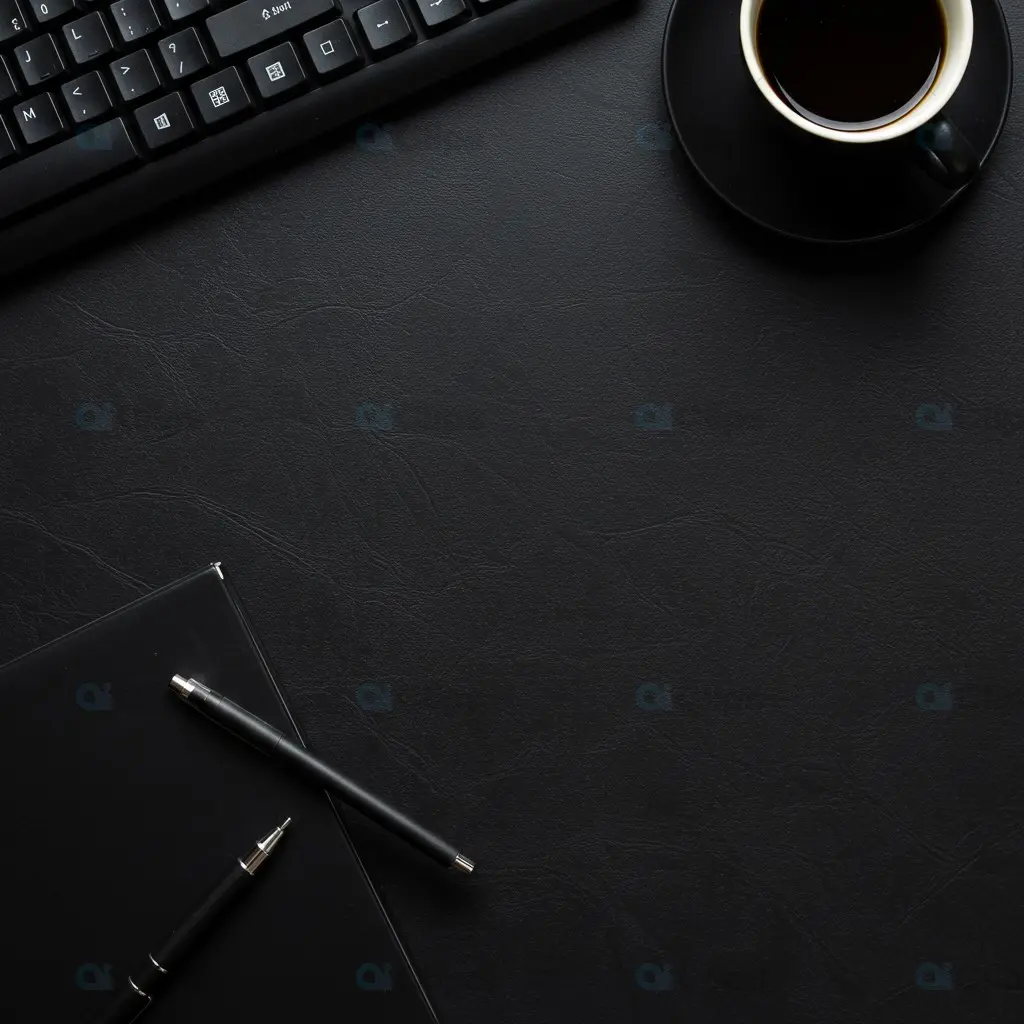Elegant Black Desk Mockup for Instagram Posts