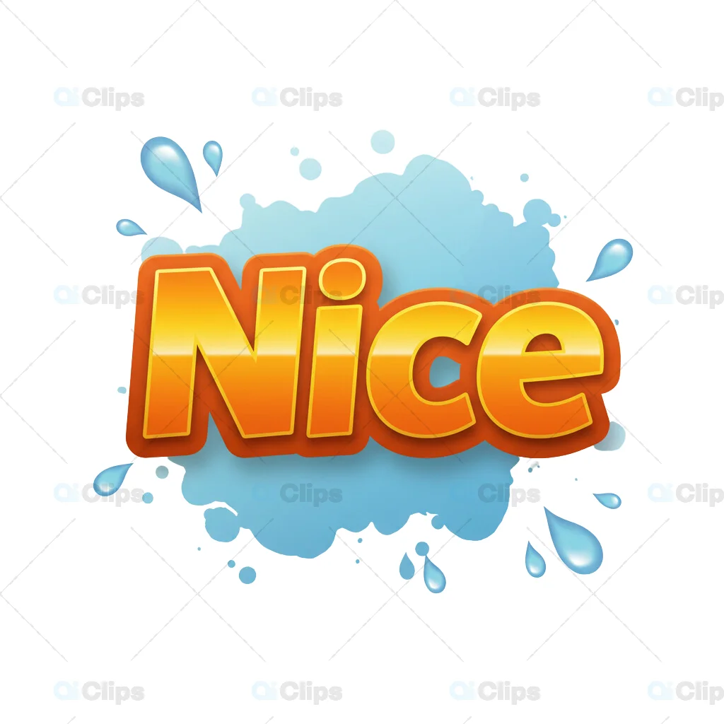 3D "Nice" Splash Illustration