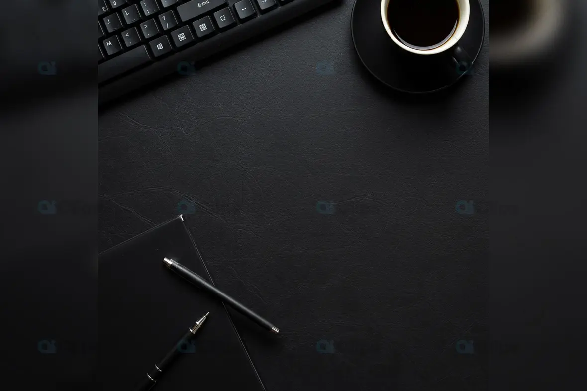 Elegant Black Desk Mockup for Instagram Posts