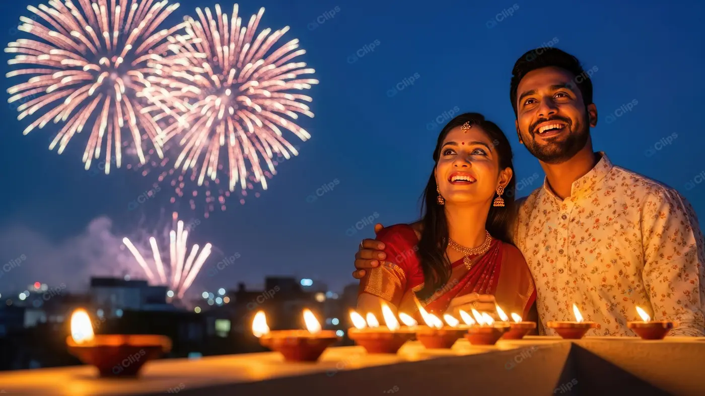 Radiant Couple's Festive Night