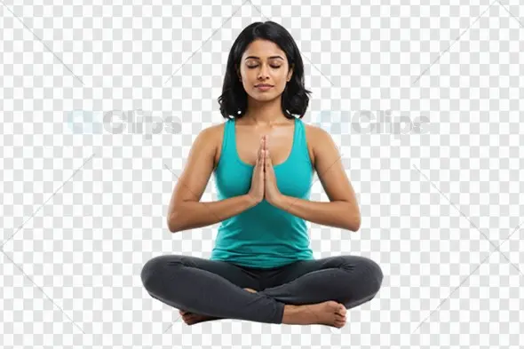 Meditation Pose PNG for Wellness and Yoga Projects