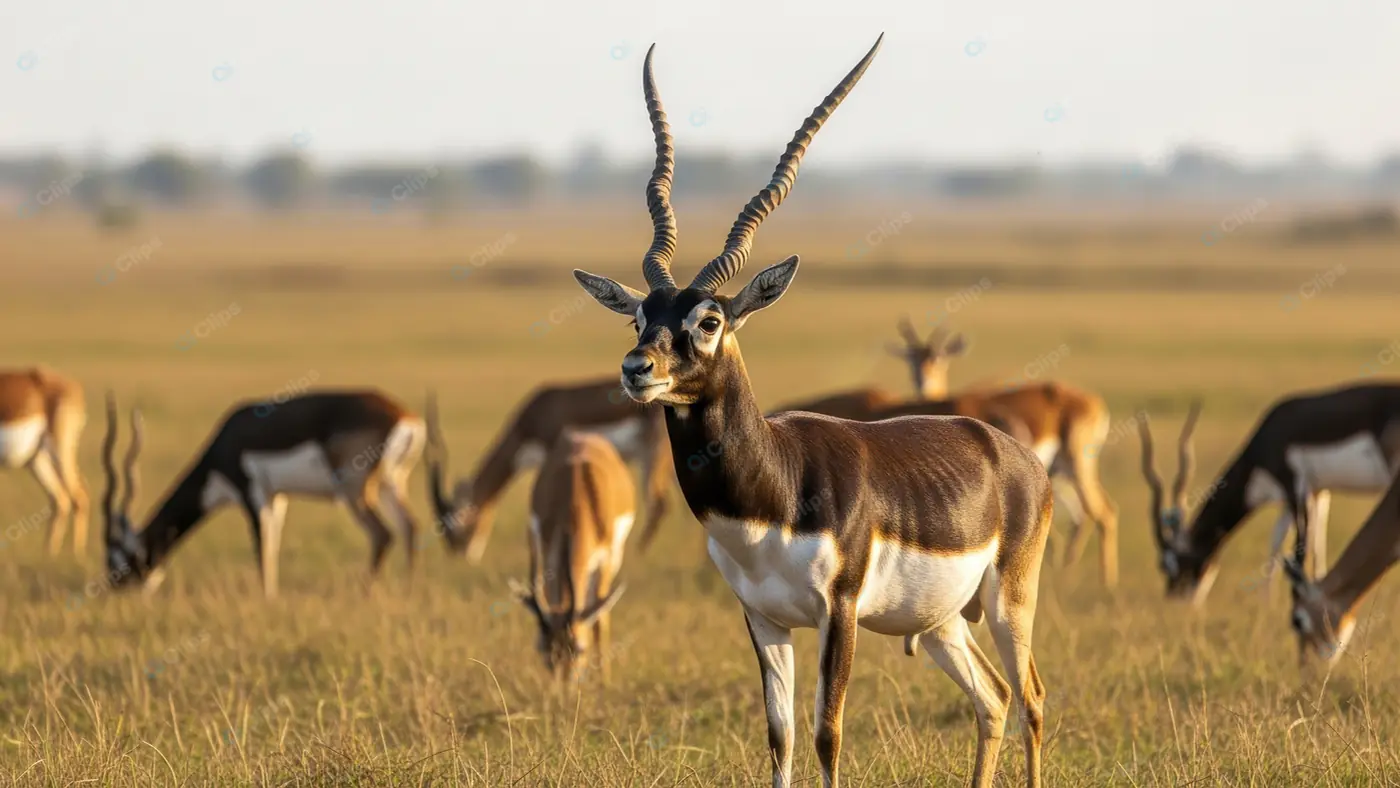 Majestic Blackbuck on Savanna