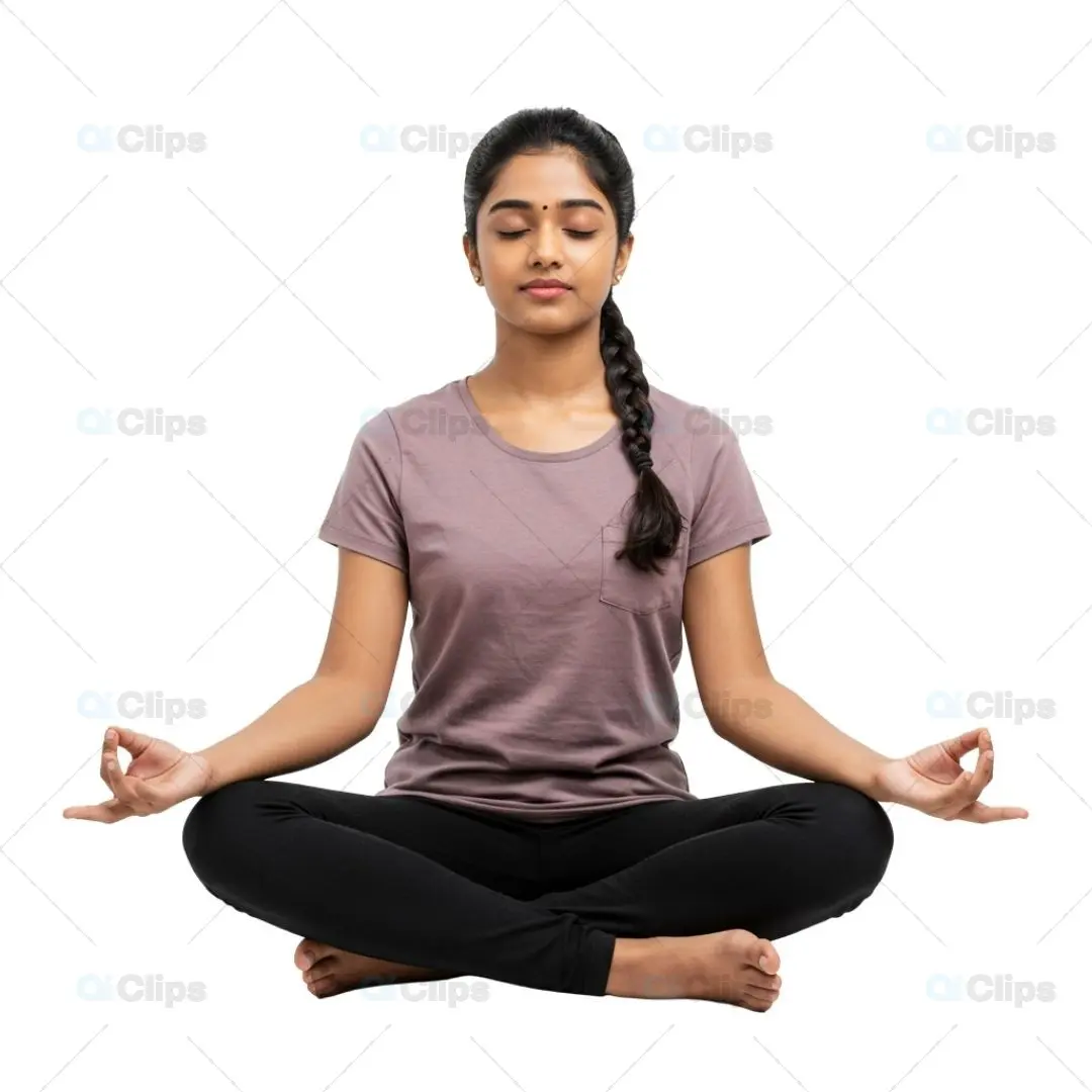 Meditation Pose PNG  Tranquil Yoga Practice Image