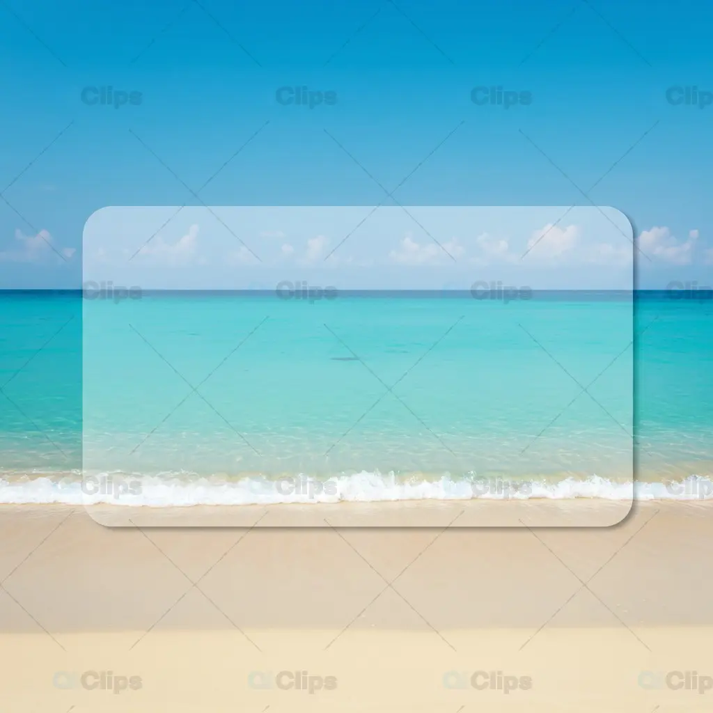 Tropical Beach Instagram Post Template with Rounded Corners