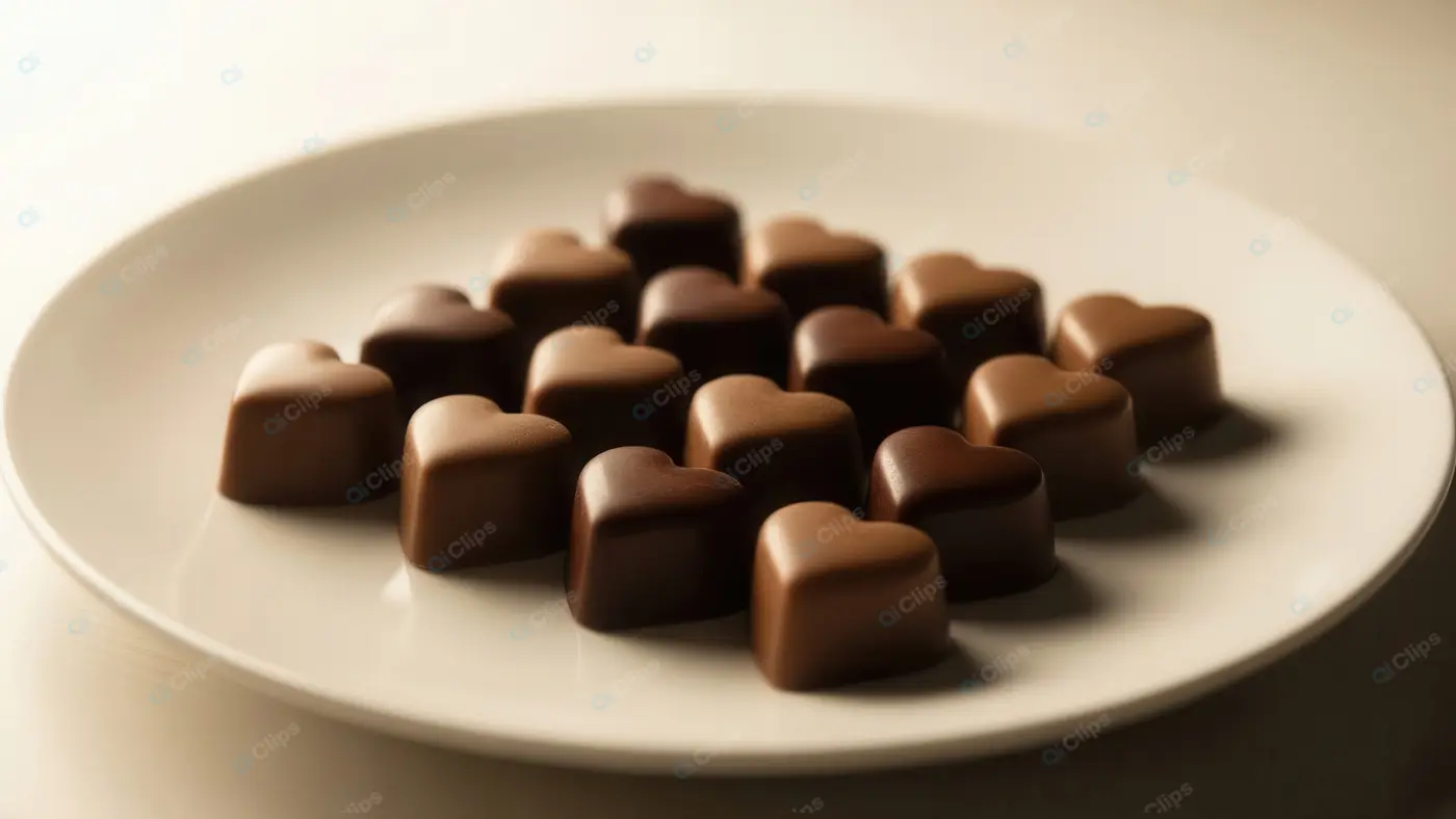 Luxurious Heart Shaped Chocolate Pralines