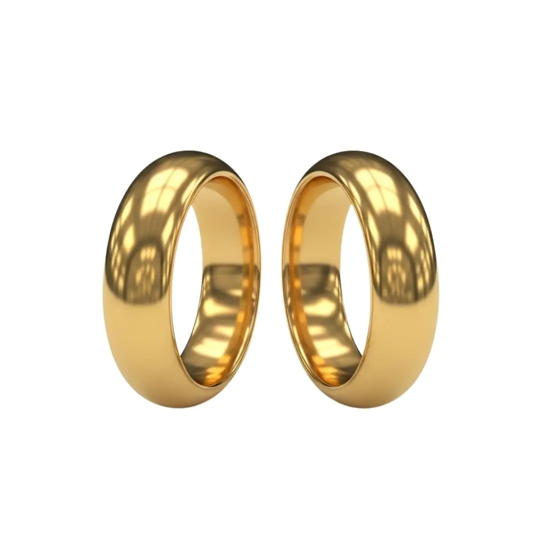 A Pair Of Lustrous Golden Marriage Bands PNG Clipart