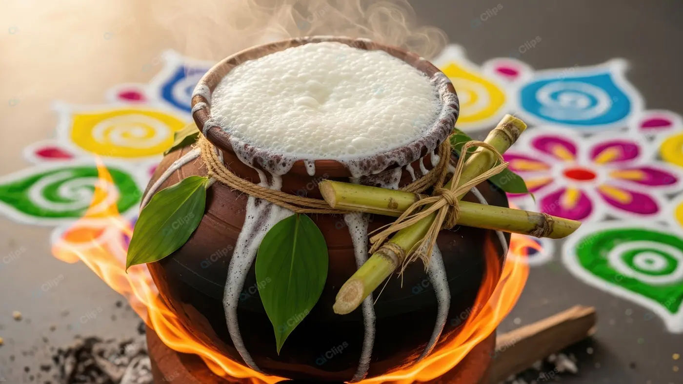 Traditional Pongal Pot Celebration