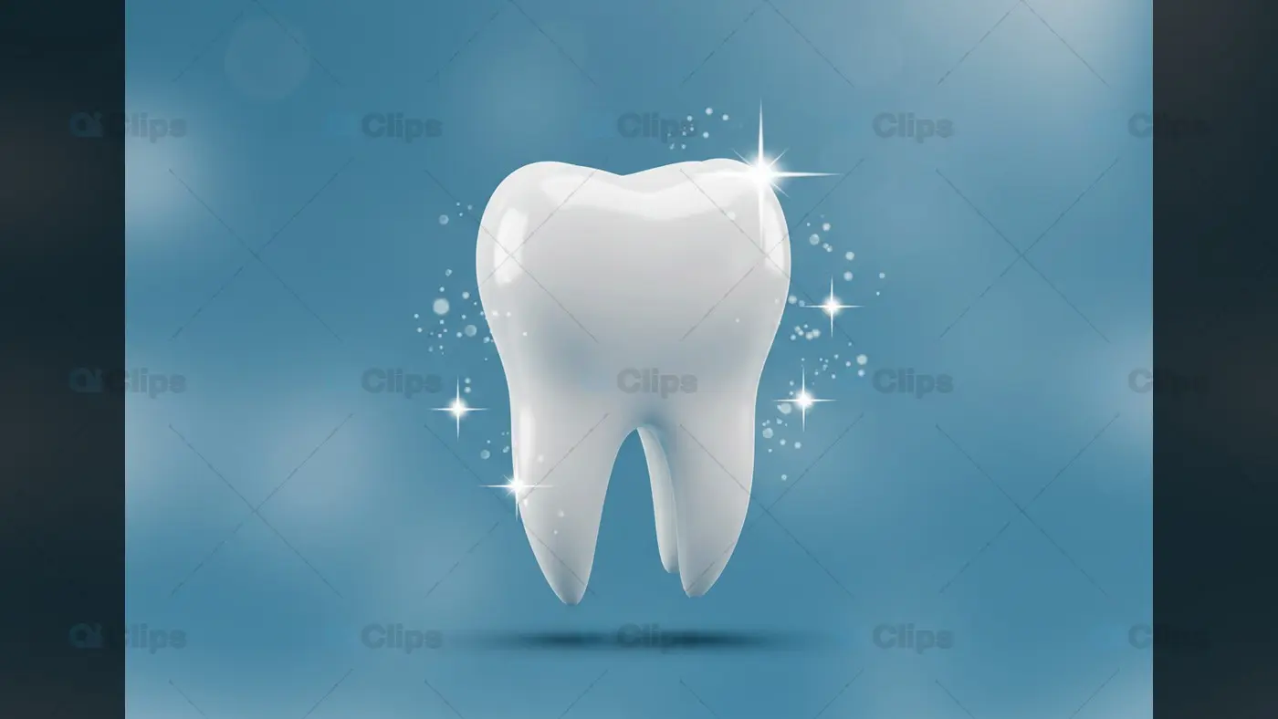 Shiny White Tooth A Symbol of Dental Health and Hygiene
