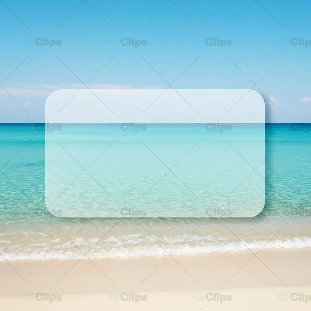 Tropical Beach Instagram Post Template with Transparent Overlay