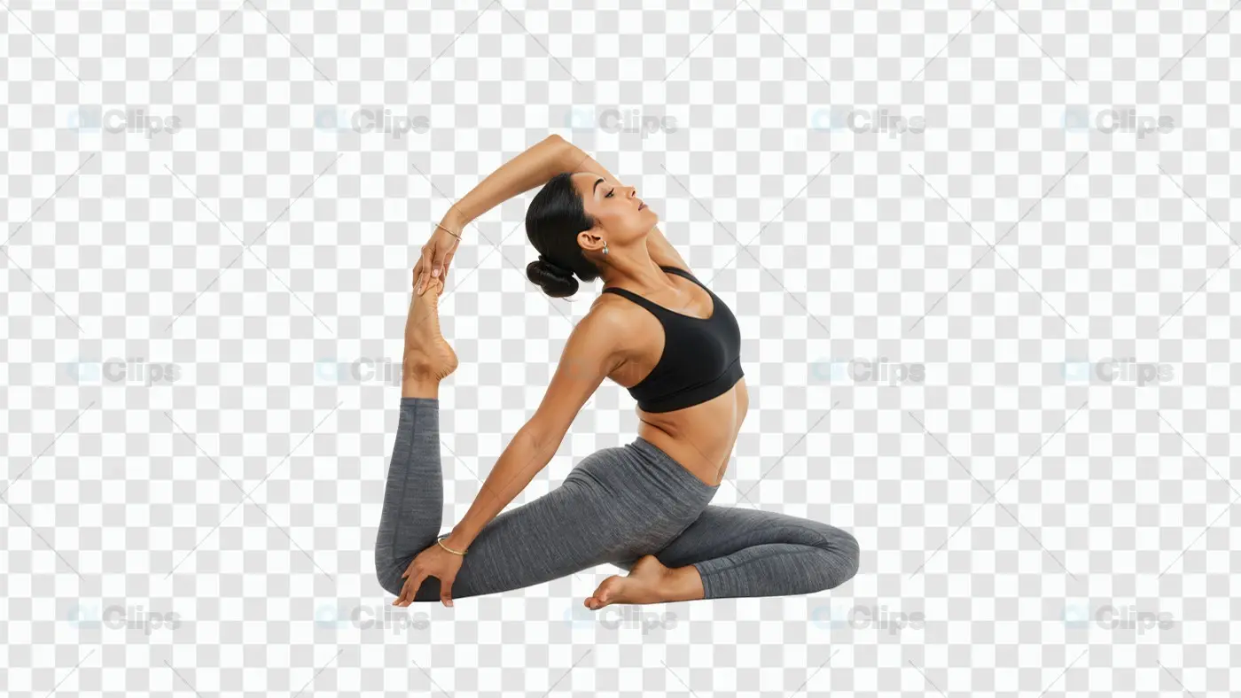 Yoga Pose Mockup PNG - Transparent Background