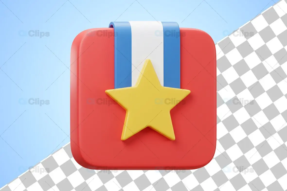 3D Medal Award Icon Illustration