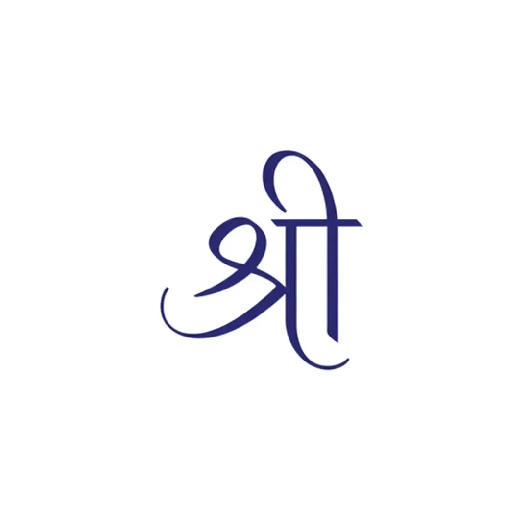 Professional Blue Shree Calligraphy Hindu Symbol Clipart PNG