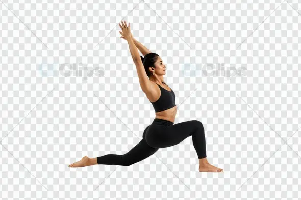 Dynamic Yoga Pose PNG Mockup for Creative Projects