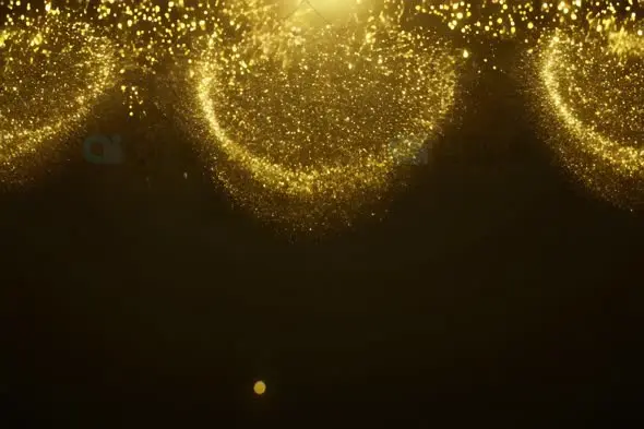 Luxurious Golden Particles Wave Background Animation