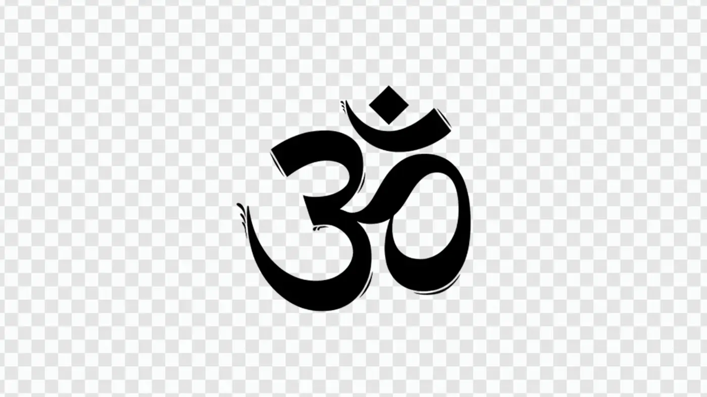 Brush Stroke Om Aum Sacred Symbol Clipart PNG