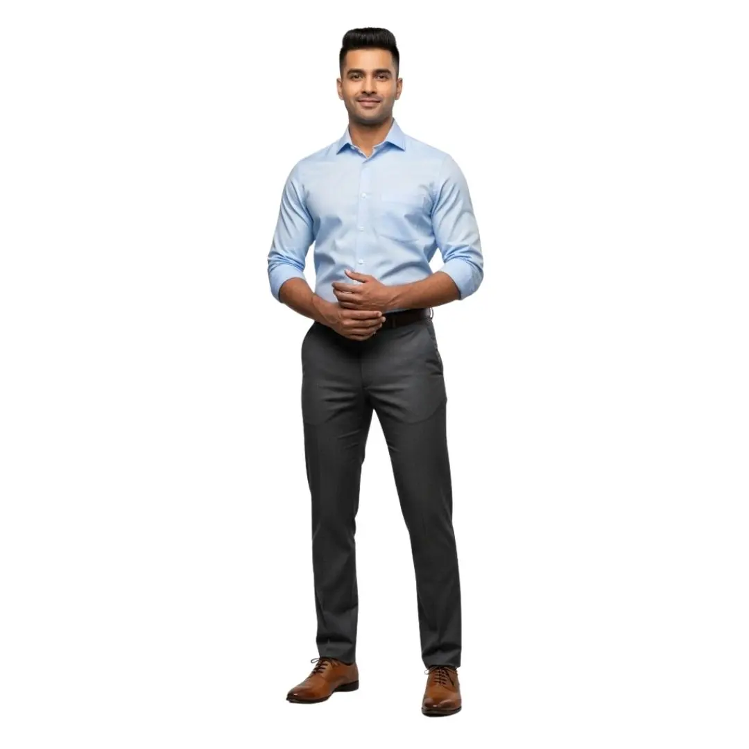 Young Indian Corporate Professional Standing with Confidence PNG