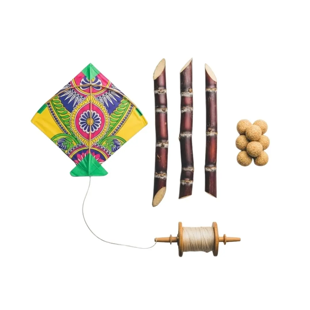 Indian Kite Festival Makar Sankranti Essentials PNG Clipart