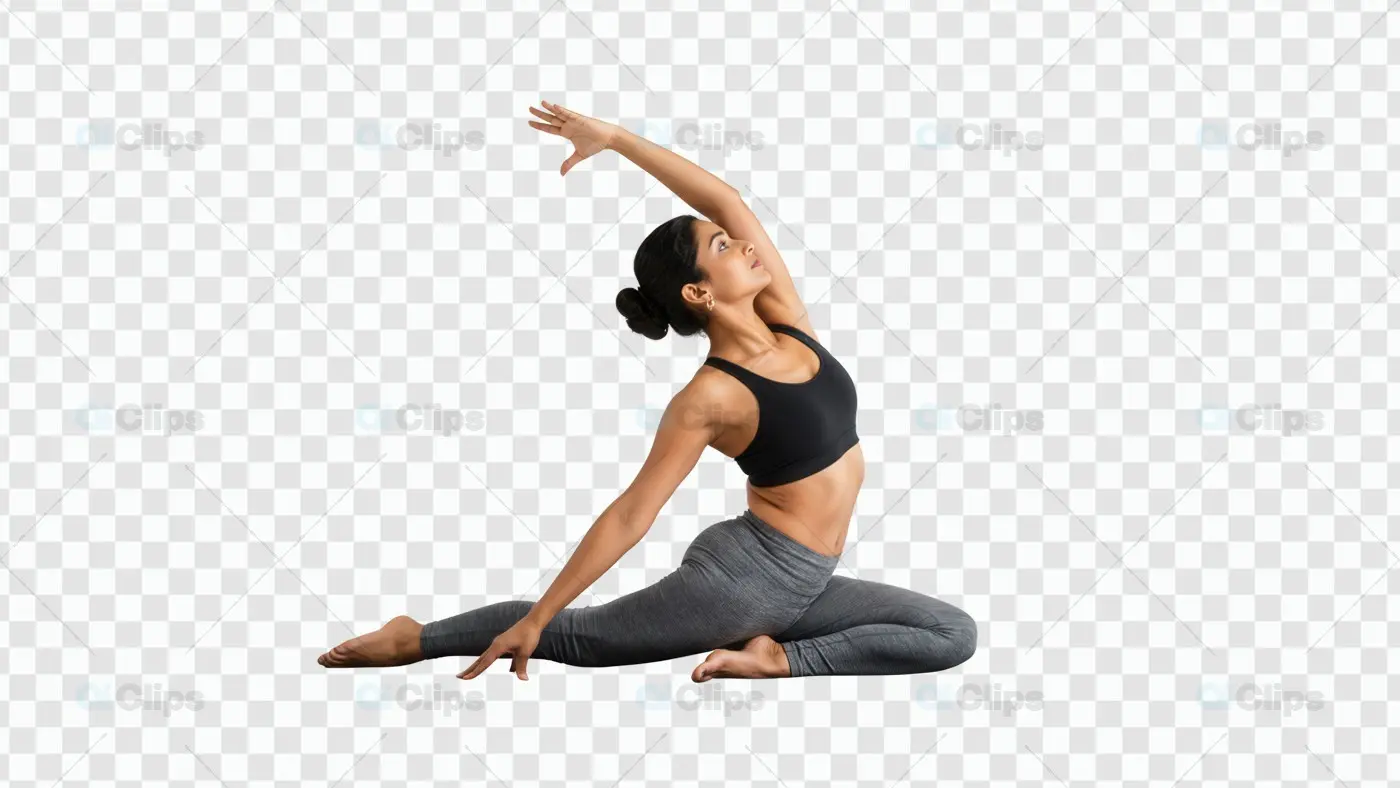 Yoga Pose PNG Transparent Background for Creative Use