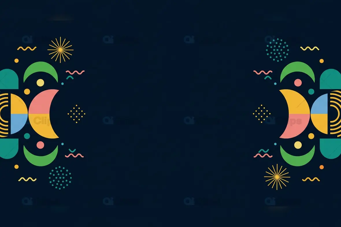 Symmetrical Memphis Style Background