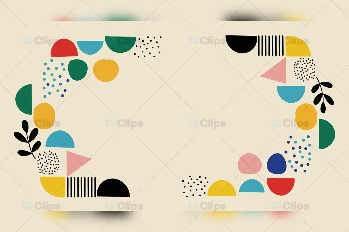 Modern Abstract Geometric Border Background