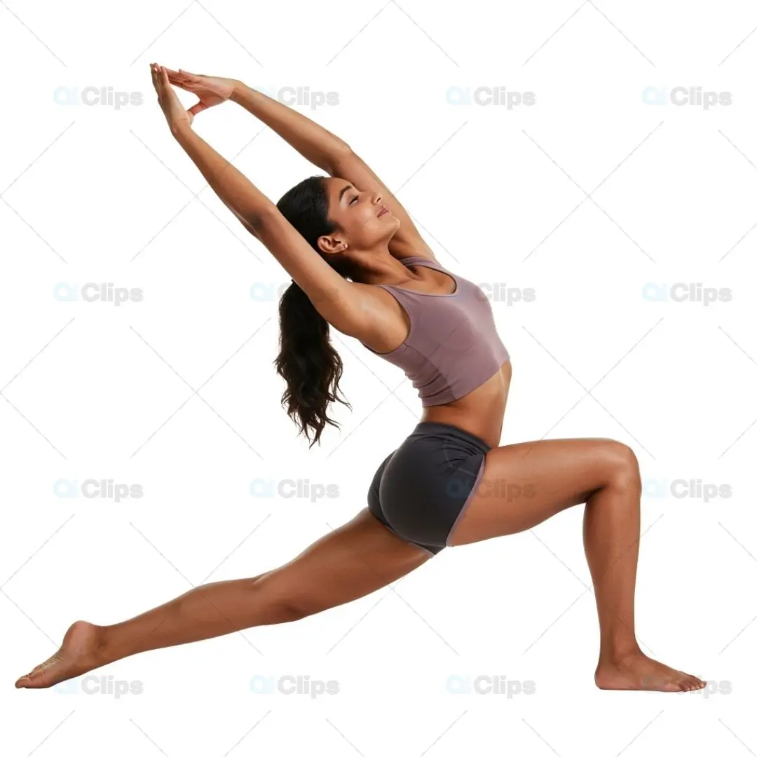 Dynamic Yoga Pose PNG for Fitness and Wellness Promotions