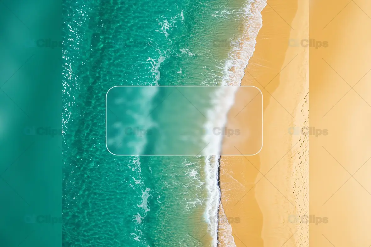 Aerial Beach View with Text Placeholder Template