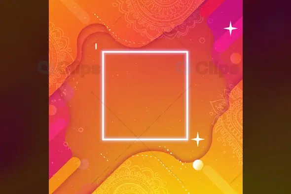 Festive Frame Design A Vibrant Decorative Template