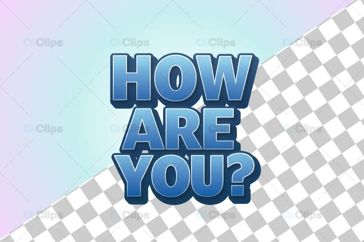3D "How Are You?" Text Icon