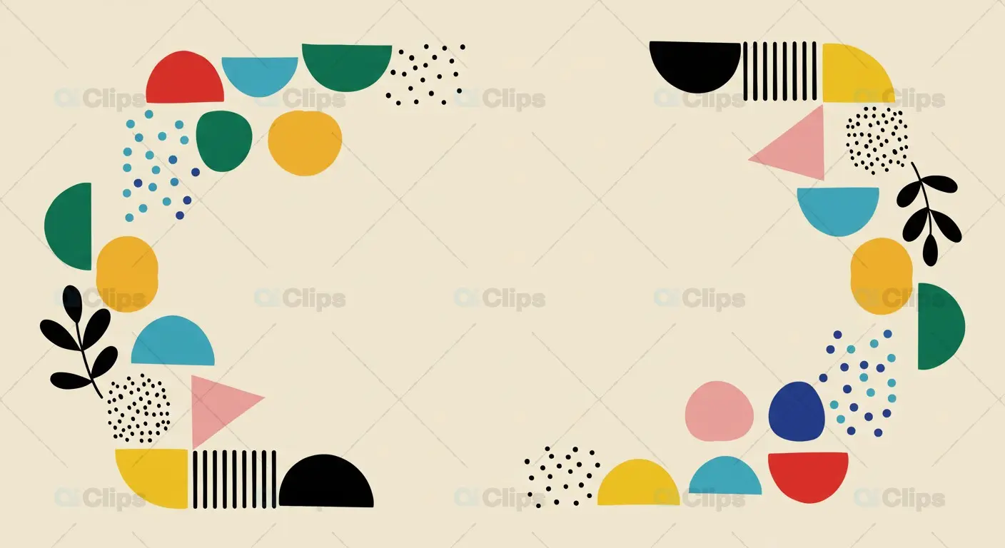 Modern Abstract Geometric Border Background