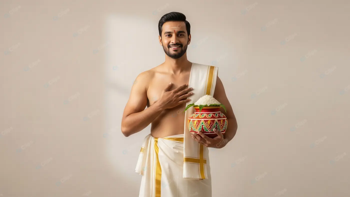 South Indian Man in Traditional Attire