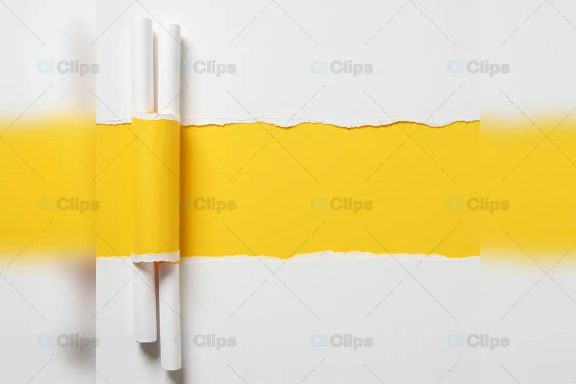 Torn Paper Reveal Yellow Band Creative Background