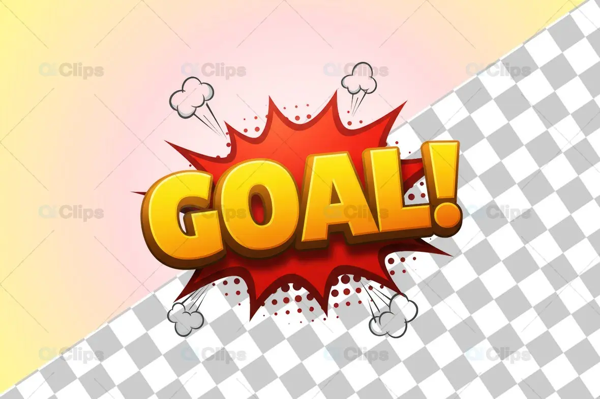 3D "Goal!" Comic Explosion Text Icon