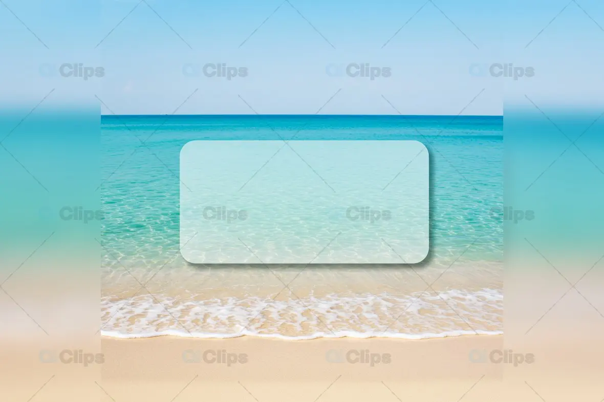 Tropical Beach Instagram Post Template with Text Overlay Panel