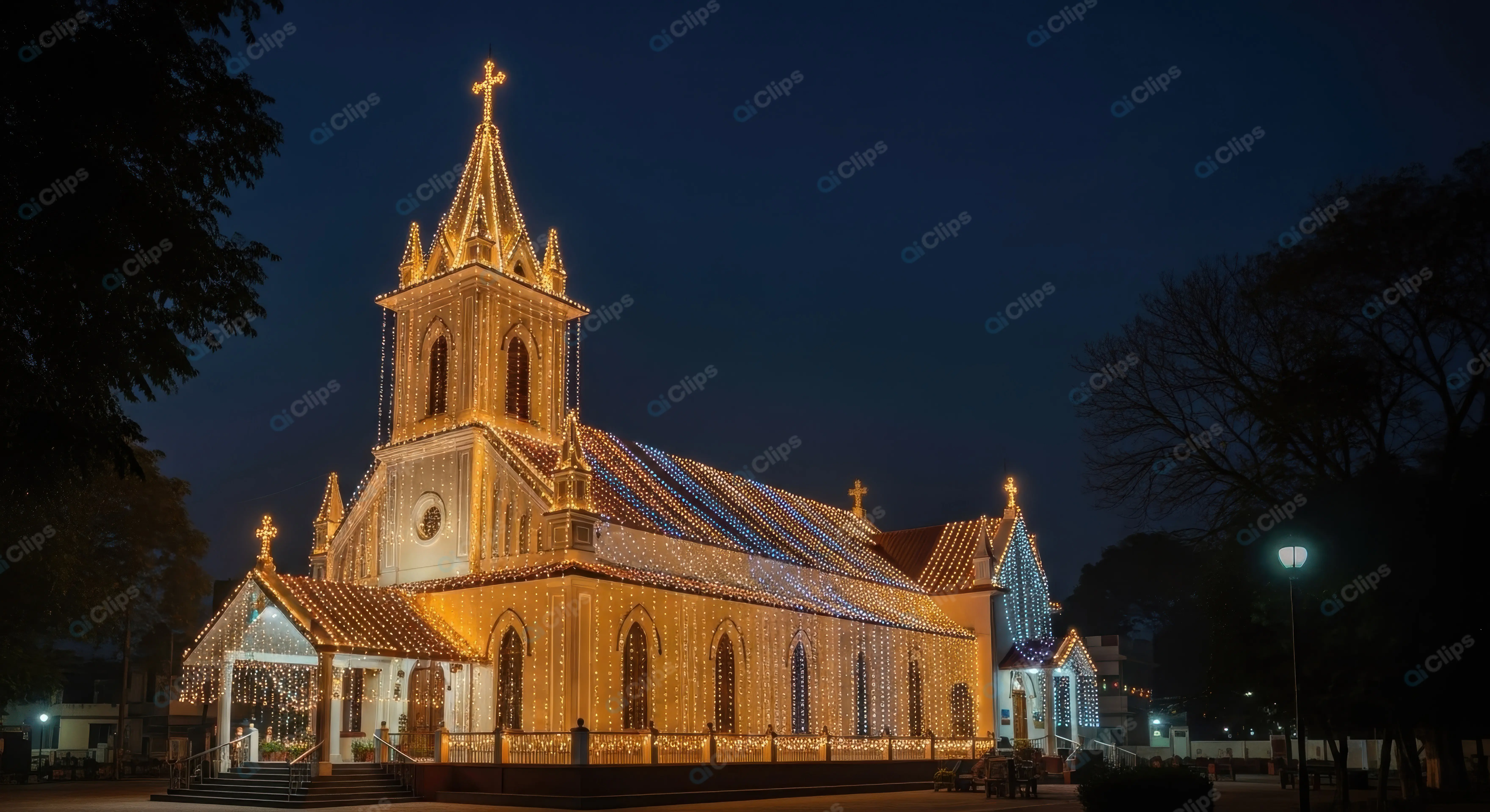 Radiant Architectural Landmark After Dark