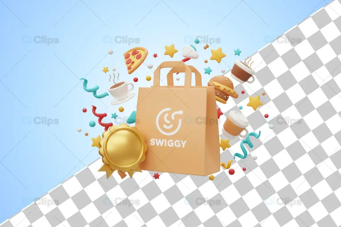 Swiggy 3D Celebration Bag with Food Icons