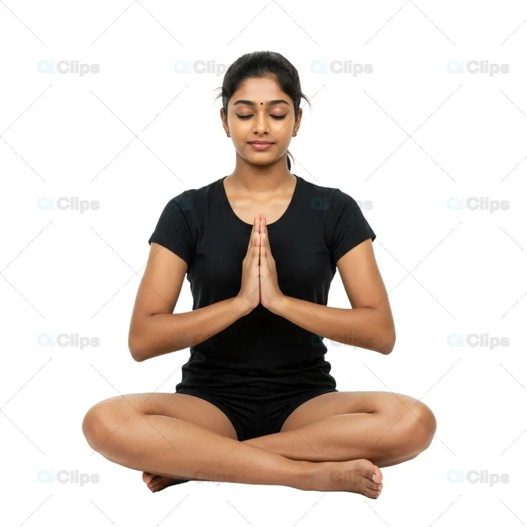 Serene Yoga Pose PNG for Mindfulness & Wellness