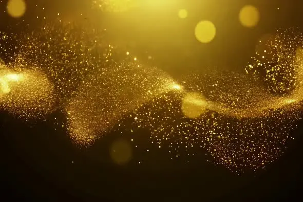 Elegant Golden Particle Wave Background Animation