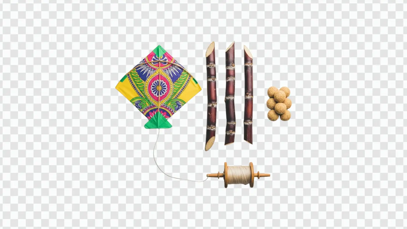 Indian Kite Festival Makar Sankranti Essentials PNG Clipart
