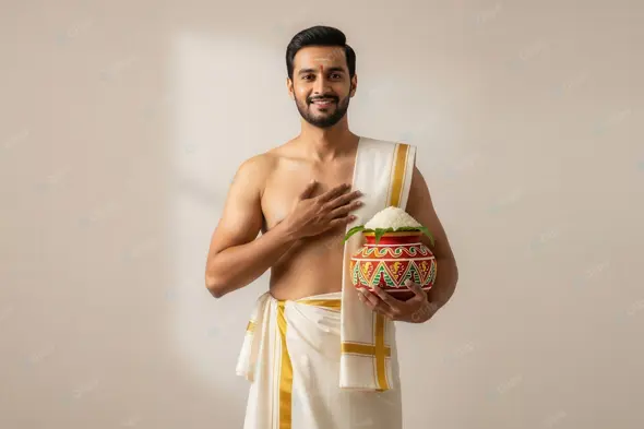 South Indian Man in Traditional Attire