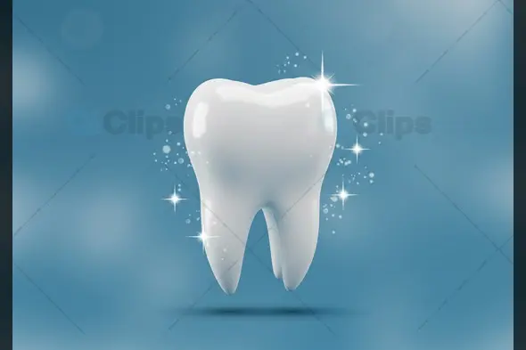 Shiny White Tooth A Symbol of Dental Health and Hygiene